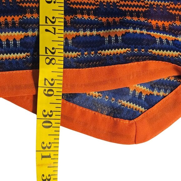 Maeve Women’s Navy/Orange Mini dress XS Patterncore Boho Chic Maximalist - Picture 12 of 13